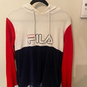 Fila terry cloth hoodie